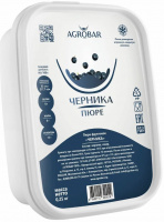 Пюре фруктовое ЧЕРНИКА зам., 250г, пл/контейнер, Agrobar, Россия