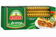 Изделия макаронные длинные ЛАЗАНЬЯ с дв. волной, высший сорт, 500г, 1/12, пакет, MAKFA, Россия