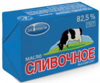 НЕТ!Масло сладкосливочное несол ЭКОМИЛК, высший сорт, жир. 82,5%, 330г, 1/8, фольга, ECOMILK, Россия