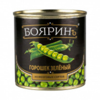 Горошек зеленый из мозговых сортов, 425мл, ж/б, БОЯРИНЪ, Россия Горошек зеленый из мозговых сортов, 425мл, ж/б, БОЯРИНЪ, Россия