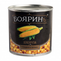Кукуруза сахарная в зернах, 425мл, ж/б, БОЯРИНЪ, Россия/Китай Кукуруза сахарная в зернах, 425мл, ж/б, БОЯРИНЪ, Россия/Китай