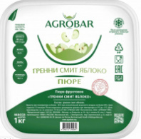 Пюре фруктовое ЯБЛОКО Гренни Смит зам., 1кг, пл/контейнер, Agrobar, Россия Пюре фруктовое ЯБЛОКО Гренни Смит зам., 1кг, пл/контейнер, Agrobar, Россия